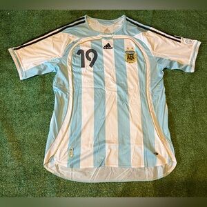 Lionel Messi #19 Argentina Home Jersey 2006 World Cup